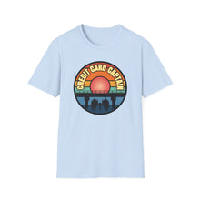 Load image into Gallery viewer, Sunset Under The Bridge Pontoon Dispensor Official Credit Card Captain Softstyle T-Shirt