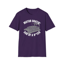 Load image into Gallery viewer, Motor Boatin' Son of a B*tch Funny Credit Card Captain Softstyle T-Shirt