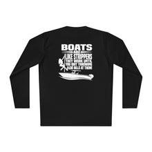 Load image into Gallery viewer, Boats Are Like Strippers Funny Official Credit Card Captain- T-Top Design Long Sleeve Tee