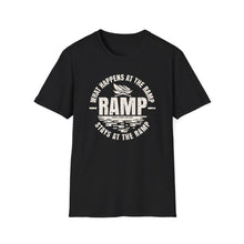 Load image into Gallery viewer, What Happens at the Ramp Stays at the Ramp Official CCC Funny Unisex Softstyle T-Shirt