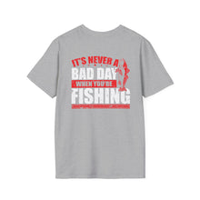 Load image into Gallery viewer, It's Never a Bad Day When You're Fishing Redfish Design Official CCC Softstyle T-Shirt