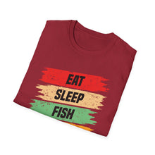 Load image into Gallery viewer, Eat, Sleep, Fish, Repeat Official Credit Card Captain Softstyle T-Shirt