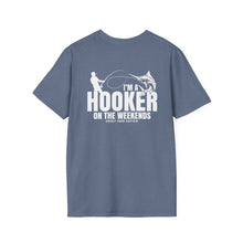 Load image into Gallery viewer, I'm a Hooker on the Weekends Marlin Design Funny Credit Card Captain Softstyle T-Shirt