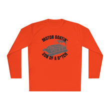 Load image into Gallery viewer, Motor Boatin' Son of a B*tch Funny Credit Card Captain Long Sleeve Tee