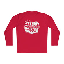 Load image into Gallery viewer, You Can't Be Crabby on The Boat Credit Card Captain Long Sleeve Tee
