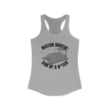 Load image into Gallery viewer, Motor Boatin' Son of a B*tch Funny Credit Card Captain Women's Racerback Tank