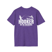 Load image into Gallery viewer, I'm a Hooker on the Weekends Marlin Design Funny Credit Card Captain Softstyle T-Shirt