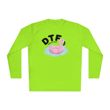 Load image into Gallery viewer, DTF Down To Float Flamingo Floatie Funny Lightweight Long Sleeve Tee