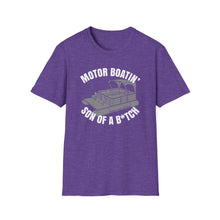 Load image into Gallery viewer, Motor Boatin' Son of a B*tch Funny Credit Card Captain Softstyle T-Shirt