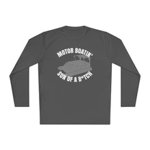 Load image into Gallery viewer, Motor Boatin' Son of a B*tch Funny Credit Card Captain Long Sleeve Tee