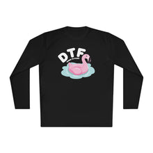 Load image into Gallery viewer, DTF Down To Float Flamingo Floatie Funny Lightweight Long Sleeve Tee
