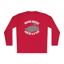 Load image into Gallery viewer, Motor Boatin' Son of a B*tch Funny Credit Card Captain Long Sleeve Tee