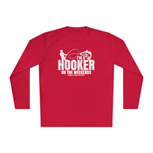 Load image into Gallery viewer, I'm a Hooker on the Weekends Redfish Design Funny Credit Card Captain Long Sleeve Tee