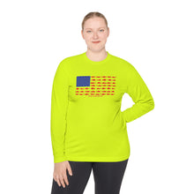 Load image into Gallery viewer, American Flag Fishing Long Sleeve Tee