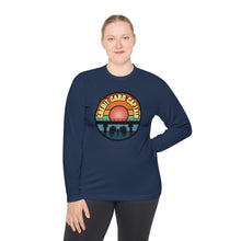 Load image into Gallery viewer, Sunset Under The Bridge Pontoon Dispensor Official Credit Card Captain Long Sleeve Tee