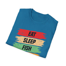 Load image into Gallery viewer, Eat, Sleep, Fish, Repeat Official Credit Card Captain Softstyle T-Shirt