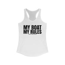 Load image into Gallery viewer, My Boat My Rules Official Credit Card Captain Funny Women's Racerback Tank