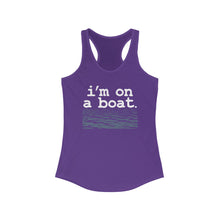 Load image into Gallery viewer, I'm on a Boat Funny Women's Racerback Tank