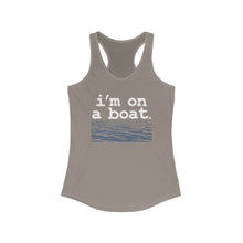 Load image into Gallery viewer, I'm on a Boat Funny Women's Racerback Tank
