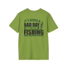 Load image into Gallery viewer, It's Never a Bad Day When You're Fishing Bass Design Official CCC Softstyle T-Shirt
