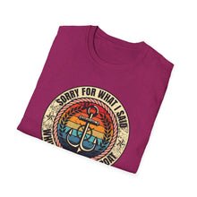 Load image into Gallery viewer, Sorry For What I Said While Docking the Boat Funny Credit Card Captain Softstyle T-Shirt