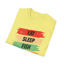 Load image into Gallery viewer, Eat, Sleep, Fish, Repeat Official Credit Card Captain Softstyle T-Shirt