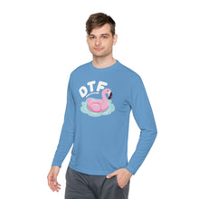 Load image into Gallery viewer, DTF Down To Float Flamingo Floatie Funny Lightweight Long Sleeve Tee