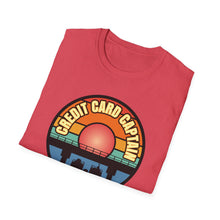 Load image into Gallery viewer, Sunset Under The Bridge Pontoon Dispensor Official Credit Card Captain Softstyle T-Shirt