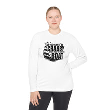 Load image into Gallery viewer, You Can't Be Crabby on The Boat Credit Card Captain Long Sleeve Tee