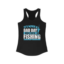 Load image into Gallery viewer, It's Never a Bad Day When You're Fishing Marlin Design Official CCC Women's Racerback Tank