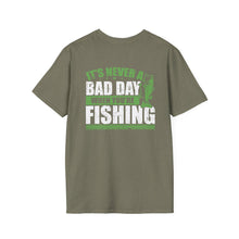 Load image into Gallery viewer, It's Never a Bad Day When You're Fishing Bass Design Official CCC Softstyle T-Shirt