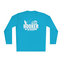 Load image into Gallery viewer, I'm a Hooker on the Weekends Redfish Design Funny Credit Card Captain Long Sleeve Tee