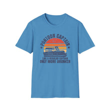 Load image into Gallery viewer, Pontoon Captain, Like a Regular Captain Only More Drunker Funny Credit Card Captain Softstyle T-Shirt