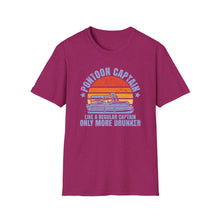 Load image into Gallery viewer, Pontoon Captain, Like a Regular Captain Only More Drunker Funny Credit Card Captain Softstyle T-Shirt