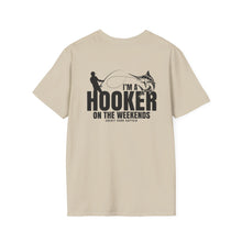 Load image into Gallery viewer, I'm a Hooker on the Weekends Marlin Design Funny Credit Card Captain Softstyle T-Shirt