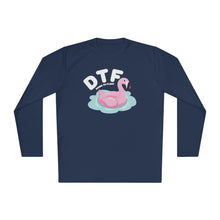 Load image into Gallery viewer, DTF Down To Float Flamingo Floatie Funny Lightweight Long Sleeve Tee
