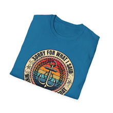 Load image into Gallery viewer, Sorry For What I Said While Docking the Boat Funny Credit Card Captain Softstyle T-Shirt