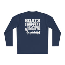 Load image into Gallery viewer, Boats Are Like Strippers Funny Official Credit Card Captain- Bass Boat Design Long Sleeve Tee