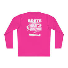 Load image into Gallery viewer, Boats Are Like Strippers Funny Official Credit Card Captain- Center Console Design with Rigging Long Sleeve Tee
