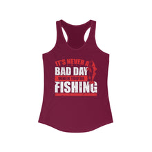 Load image into Gallery viewer, It's Never a Bad Day When You're Fishing Redfish Design Official CCC Women's Racerback Tank