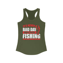 Load image into Gallery viewer, It's Never a Bad Day When You're Fishing Redfish Design Official CCC Women's Racerback Tank