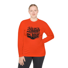Load image into Gallery viewer, You Can't Be Crabby on The Boat Credit Card Captain Long Sleeve Tee