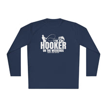 Load image into Gallery viewer, I'm a Hooker on the Weekends Bass Design Funny Credit Card Captain Long Sleeve Tee