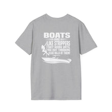 Load image into Gallery viewer, Boats Are Like Strippers Funny Official Credit Card Captain- T-Top Design Softstyle T-Shirt