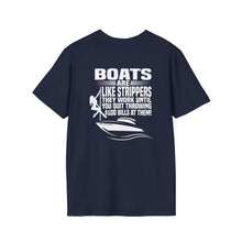 Load image into Gallery viewer, Boats Are Like Strippers Funny Official Credit Card Captain Softstyle T-Shirt