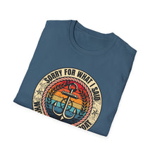 Load image into Gallery viewer, Sorry For What I Said While Docking the Boat Funny Credit Card Captain Softstyle T-Shirt