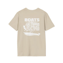 Load image into Gallery viewer, Boats Are Like Strippers Funny Official Credit Card Captain- T-Top Design Softstyle T-Shirt