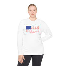 Load image into Gallery viewer, American Flag Fishing Long Sleeve Tee