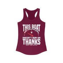 Load image into Gallery viewer, This Boat Doesn't Run on Thanks Funny Credit Card Captain Women's Racerback Tank