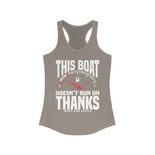 Load image into Gallery viewer, This Boat Doesn't Run on Thanks Funny Credit Card Captain Women's Racerback Tank